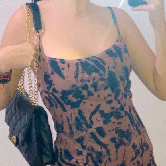 Floral Print Women Bodycon Dress Strap Skinny Mini Sundress Slit Hem Fashion NWT - Picture 4 of 13